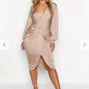 NWT Boohoo Rose Gold Dress